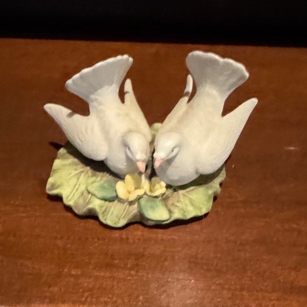 White Ceramic Bird Figurine
